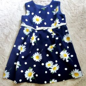 Blue dress with white daisies
